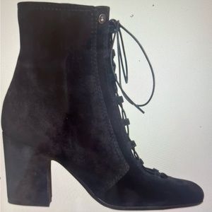Laurence Decade Black Suede Lace Up Bootie